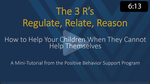 The 3 R's: Regulate, Relate, and Reason